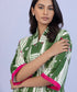Women's Pret Khaddar Printed Green Straight Shirt